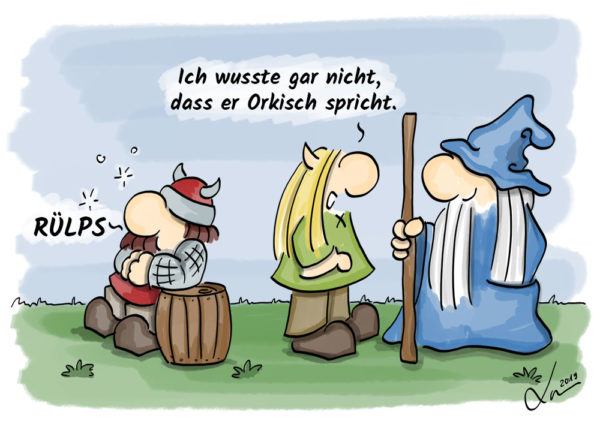 Kleine Helden Cartoon - Orkisch