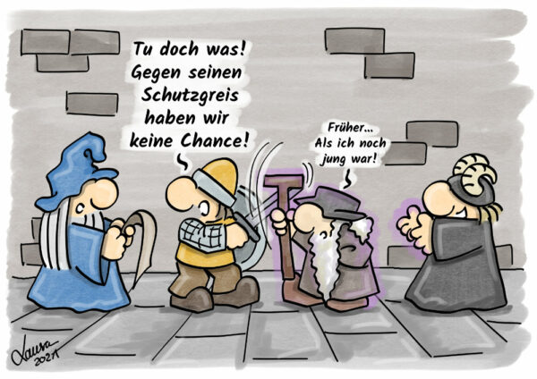 Cartoon Sicherheit