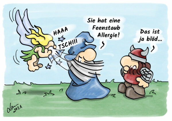 Cartoon Allergien