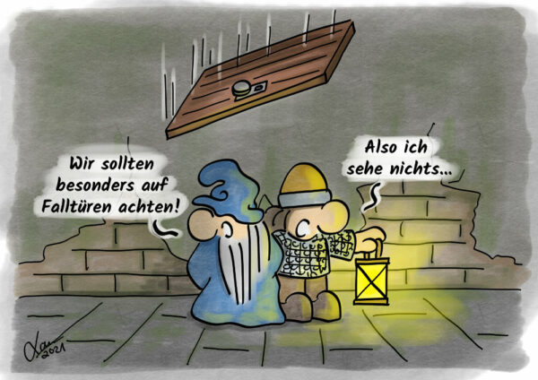 Cartoon - Falltüren