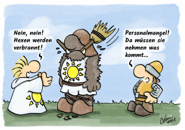 Cartoon- Personalmangel
