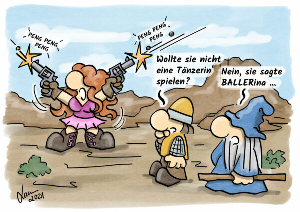 Cartoon - Tänzerin