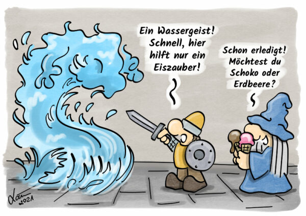 Cartoon-Eiszauber