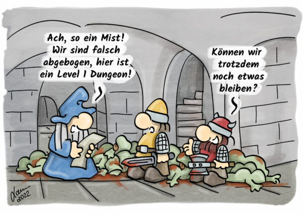 Cartoon-Hochstufig