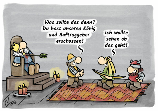Cartoon Auftraggeber