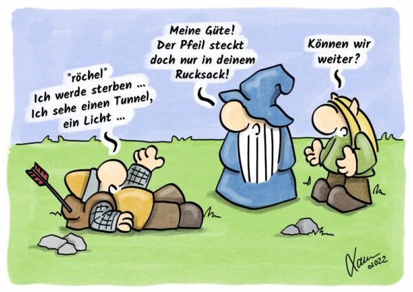 Cartoon-Sterbeszenen