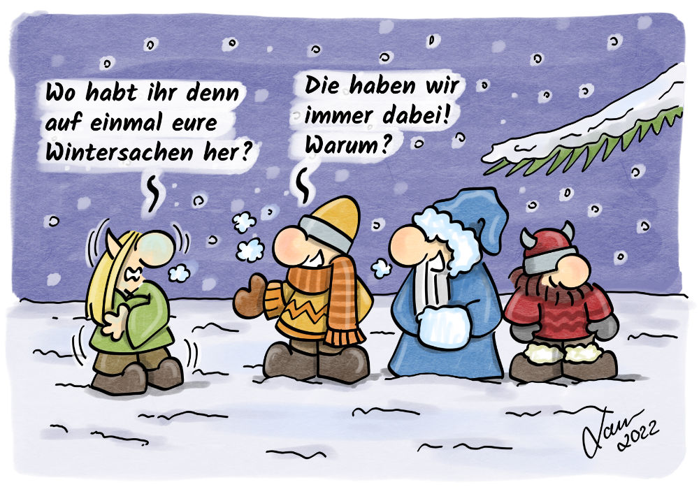 Cartoon - Winterkleidung