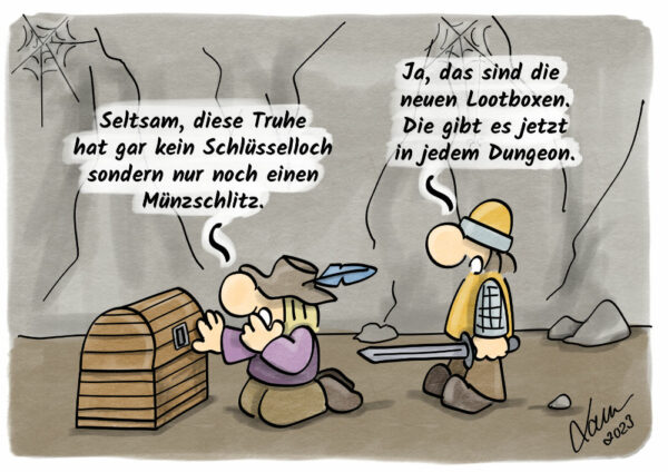 Cartoon-Lootboxen