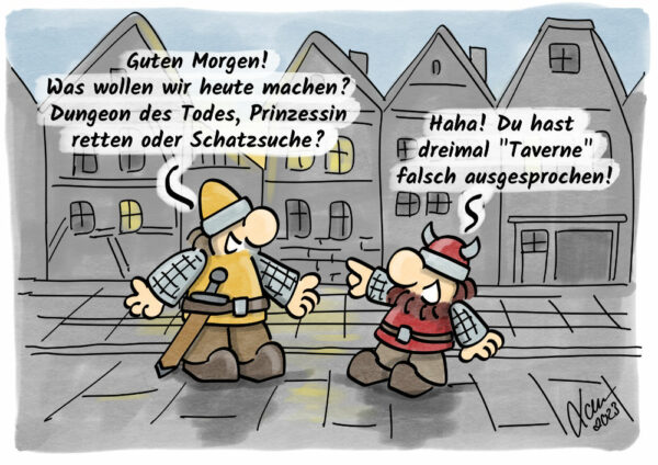 Cartoon-Interessenkonflikte