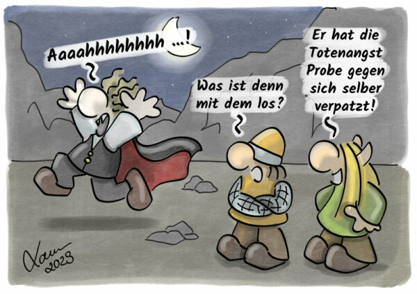 Cartoon-Totenangst