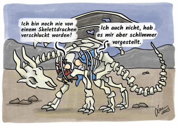 Cartoon - Skelettdrache