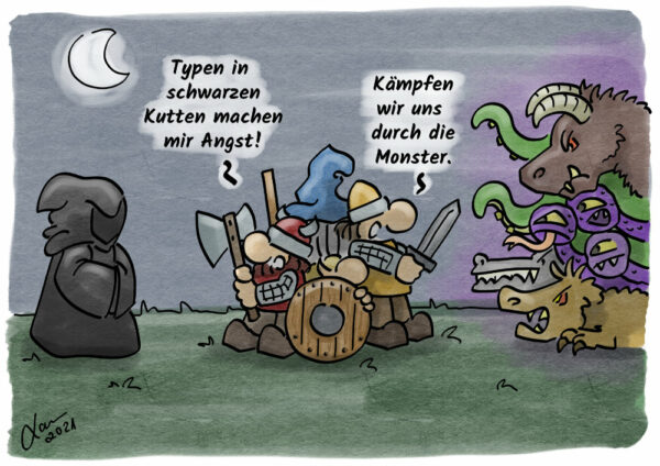 Cartoon-Gefahr