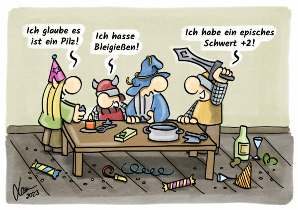 Kleine Helden Cartoon - Glückspilze