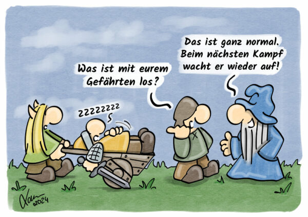 Kleine Helden Cartoon - Kampfschläfer