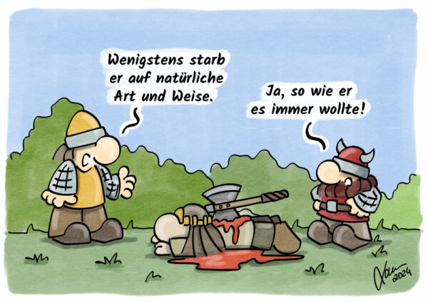 Kleine Helden Cartoon - Todeswunsch