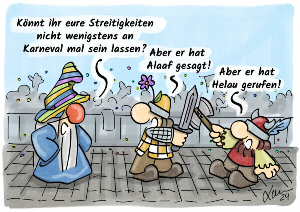 Kleine Helden Cartoon - Karneval 2024