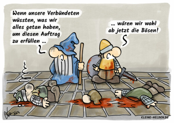 Kleine Helden Cartoon - Böse