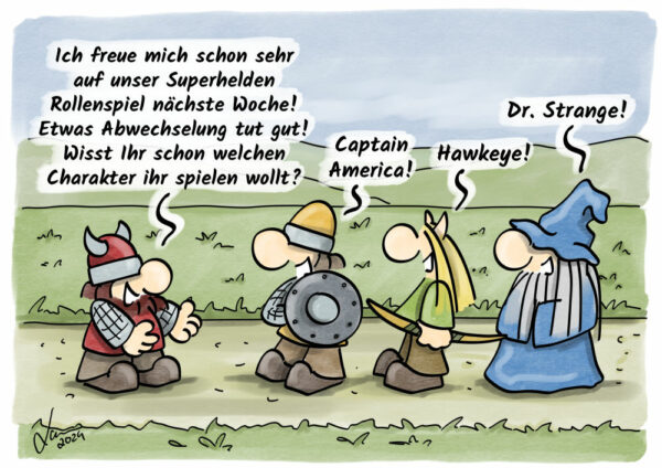 Kleine Helden Cartoon - Superhelden