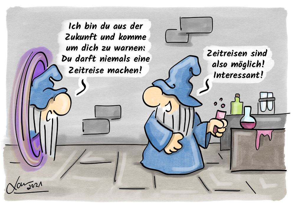 Kleine Helden Cartoon - Zeitreisen