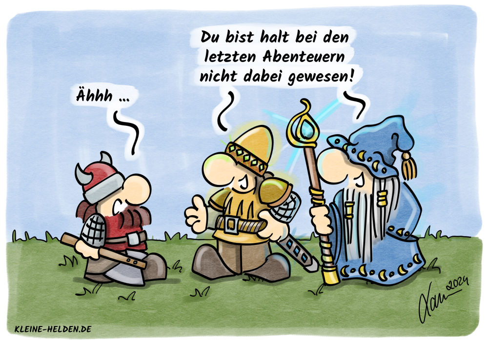 Kleine Helden Cartoon - Abwesenheit