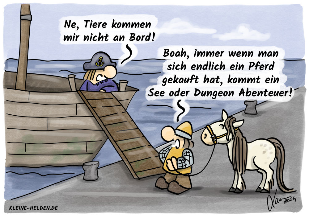 Kleine Helden Cartoon - Pferde