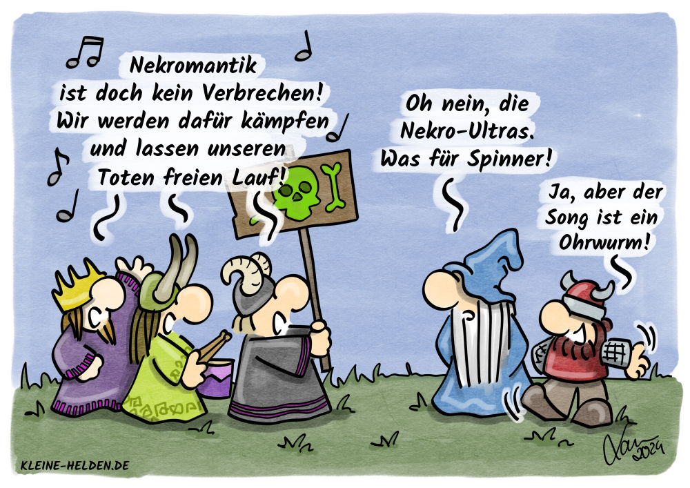 Kleine Helden Cartoon: Ohrwurm