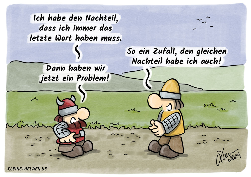 Kleine Helden Cartoon - Unnachgiebig