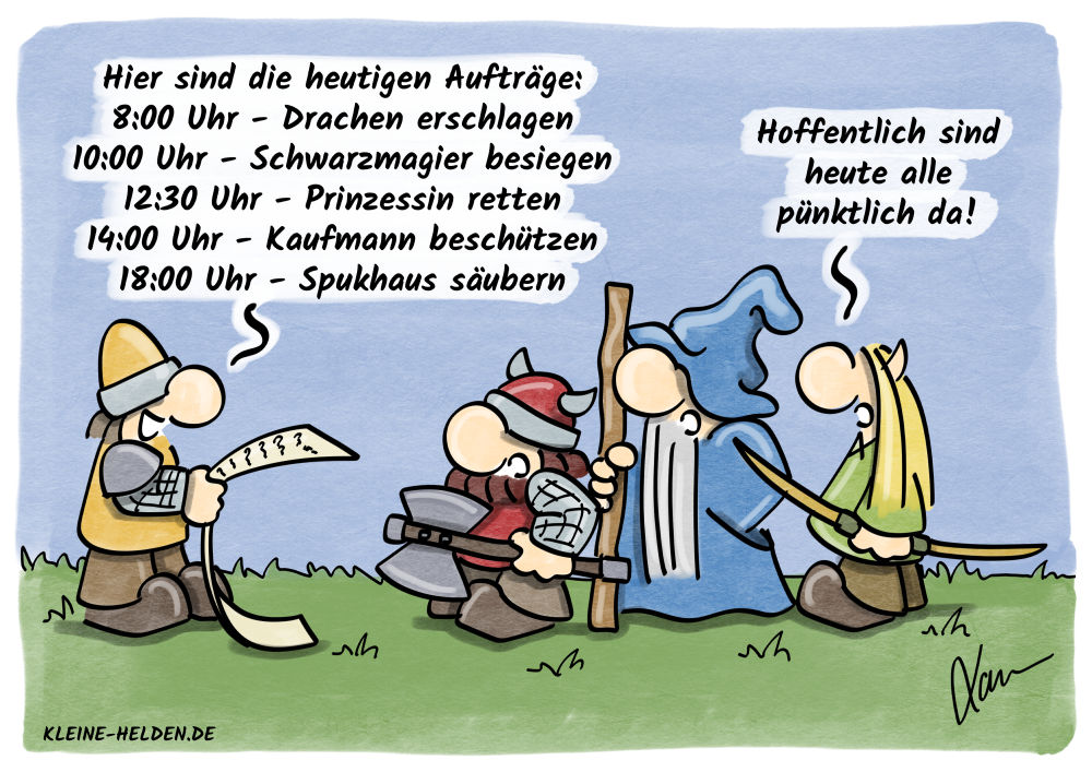 Kleine Helden Cartoon - Termine