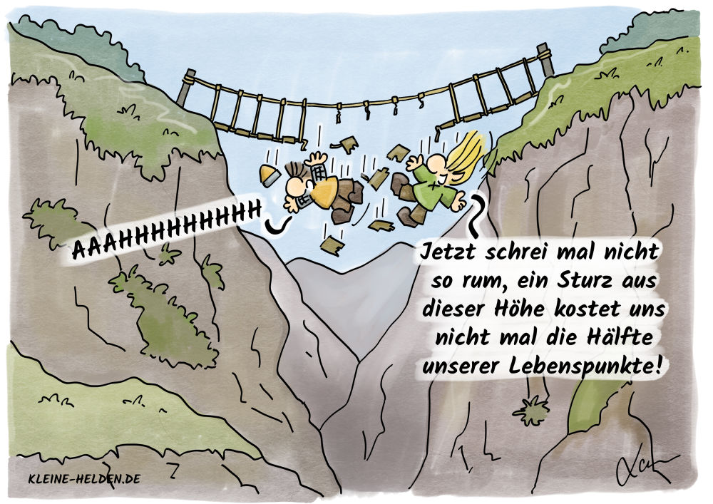 Kleine Helden Cartoon - Schmerzen