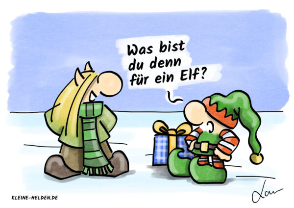 Kleine Helden Cartoon - Weihnachtselfen