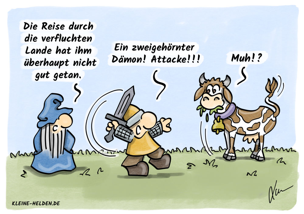 Kleine Helden Cartoon - Ehrgeiz