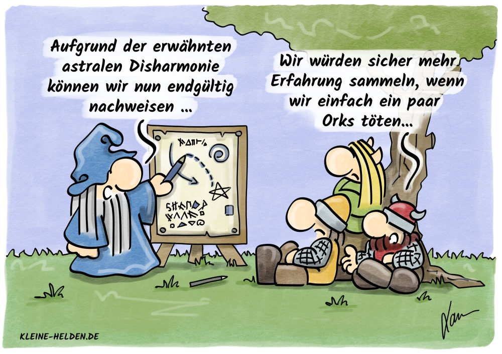 Kleine Helden Cartoon - lernen