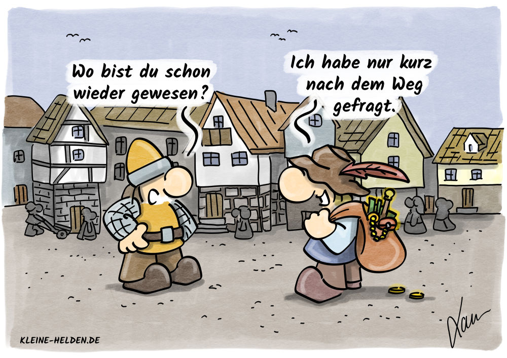 Kleine Helden Cartoon - Einzelgänger