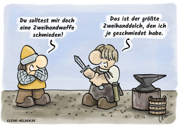 Kleine Helden Cartoon - Persönliche Waffen