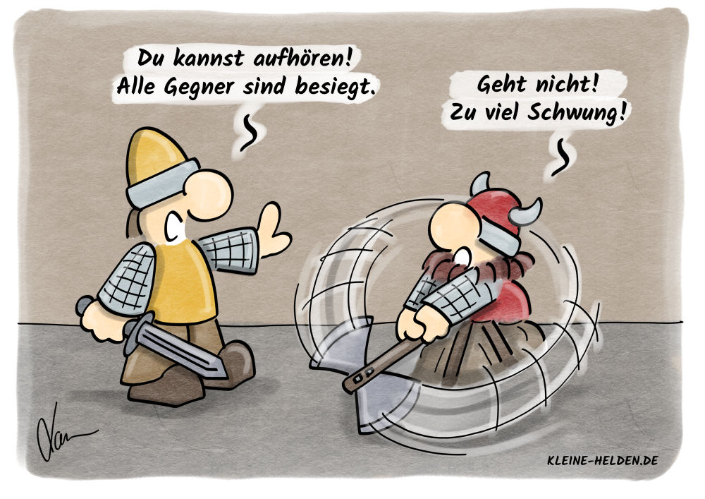 Kleine Helden Cartoon - Manöver