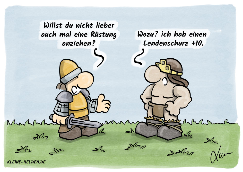 Kleine Helden Cartoon - Barbaren
