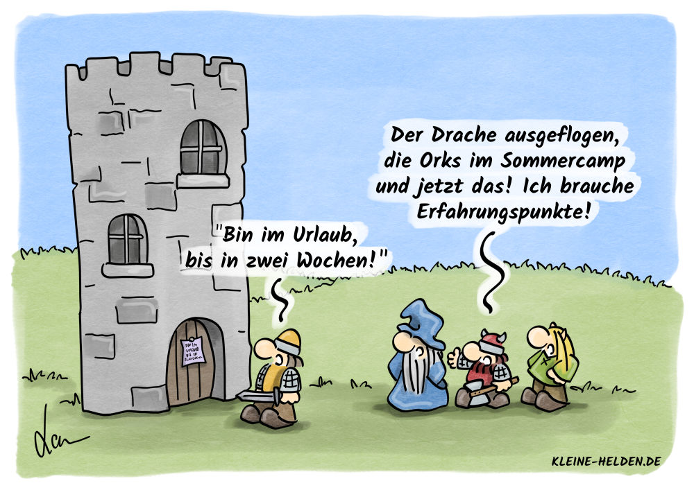 Kleine Helden Cartoon: Sommerurlaub