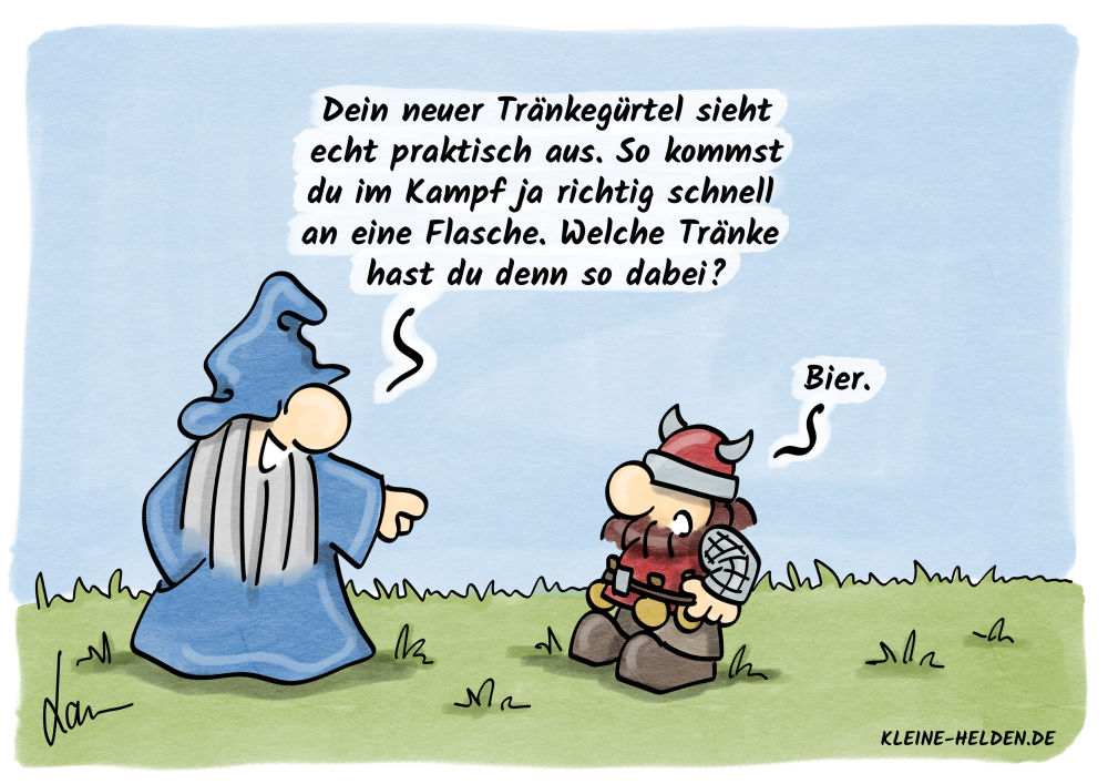 Kleine Helden Cartoon: Tränkegürtel