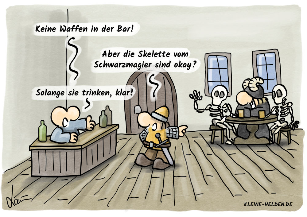 Kleine Helden Cartoon: Tavernen
