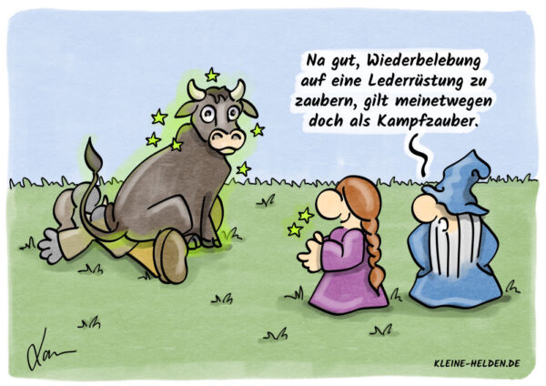 Kleine Helden Cartoon: Kampfzauber