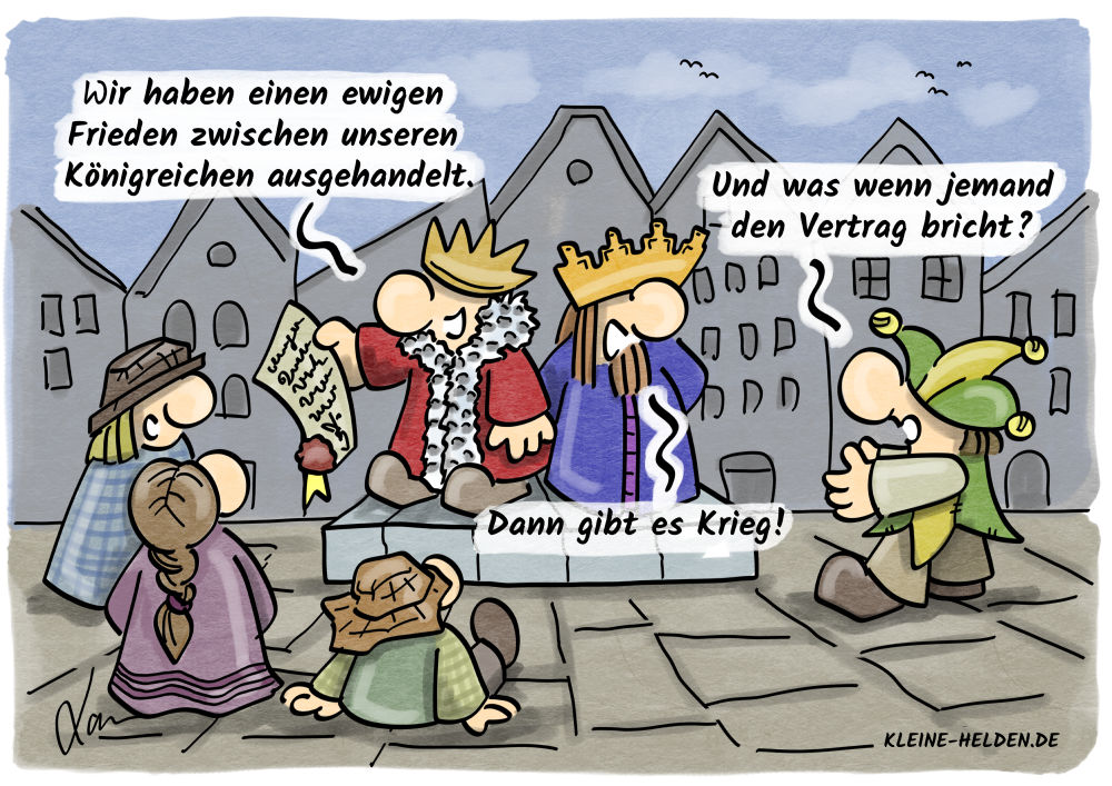 Kleine Helden Cartoon - Absprachen