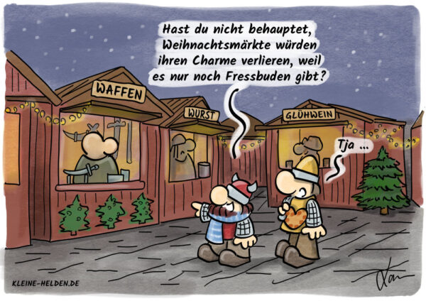 Kleine Helden Cartoon - Weihnachtsmärkte