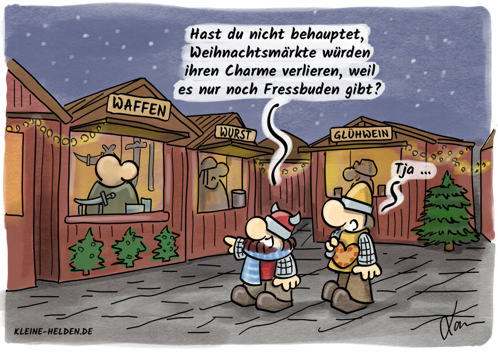 Kleine Helden Cartoon - Weihnachtsmärkte