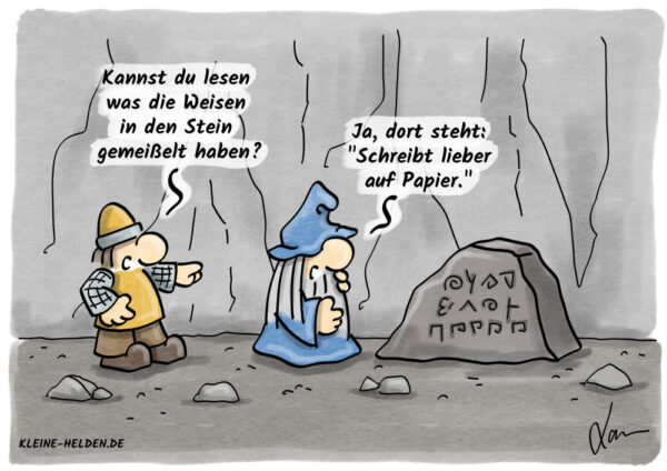 Kleine Helden Cartoon - Weise Worte