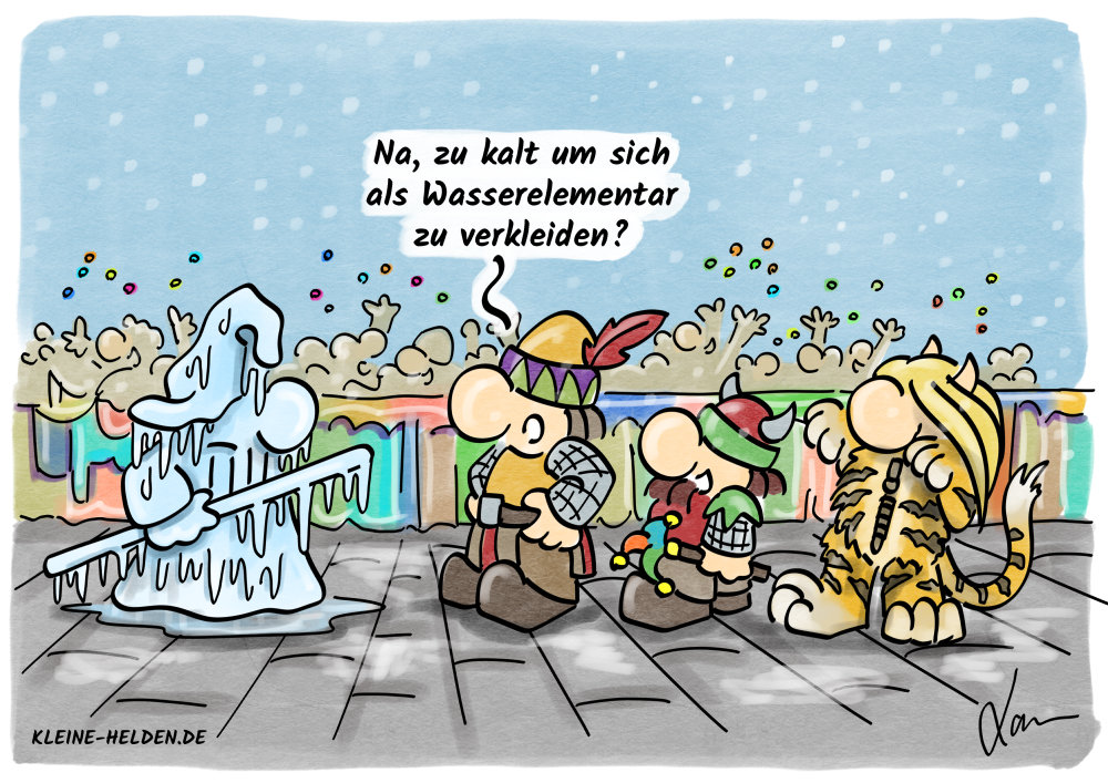 Kleine Helden Cartoon - Karneval