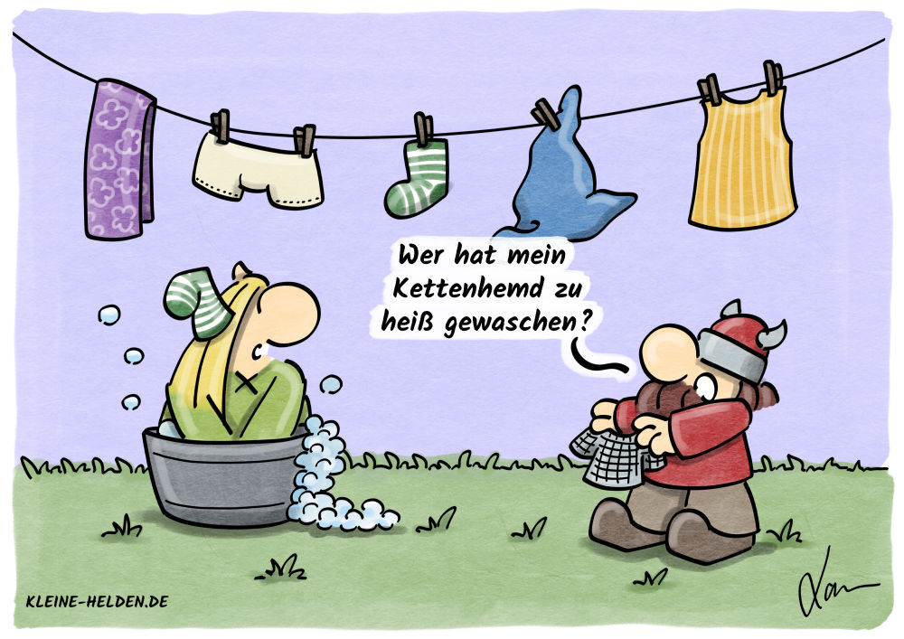 Kleine Helden Cartoon - 326 - Rüstungspflege