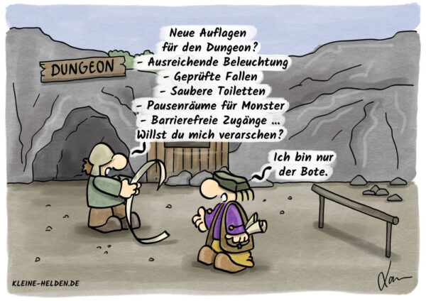 Kleine Helden Cartoon 327 - schlechte Nachrichten