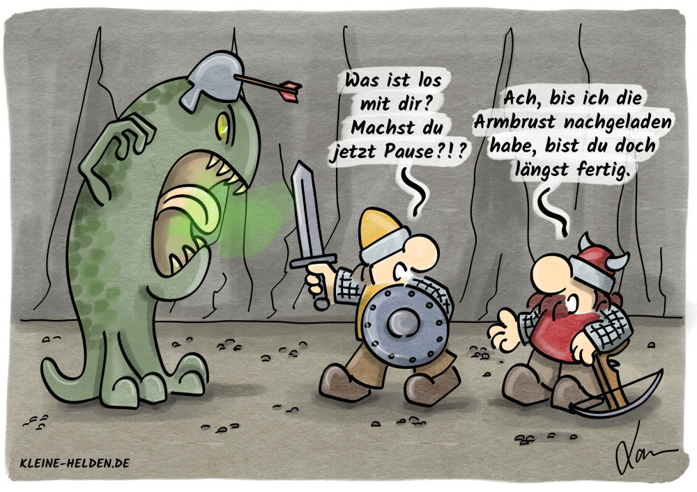 Kleine Helden Cartoon - 328 - Armbrüste