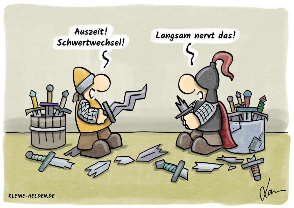 Kleine Helden Cartoon - 333 - Waffenverschleiß