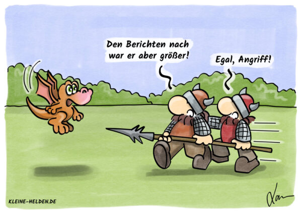 Kleine Helden Cartoon - 340 - Drachenjagd